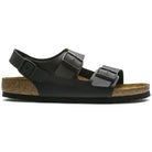 Sandalo Birkenstock Milano unisex in Birko-Flor tre fasce con cinturino tallone vista laterale