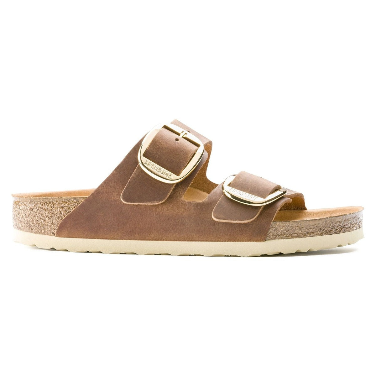 Plantare Semi-Exquisit rivestito in pelle liscia sandalo Birkenstock Arizona Big Buckle