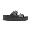 Sandalo Birkenstock Arizona Papillio donna platform in pelle naturale con zeppa 25 mm vista laterale