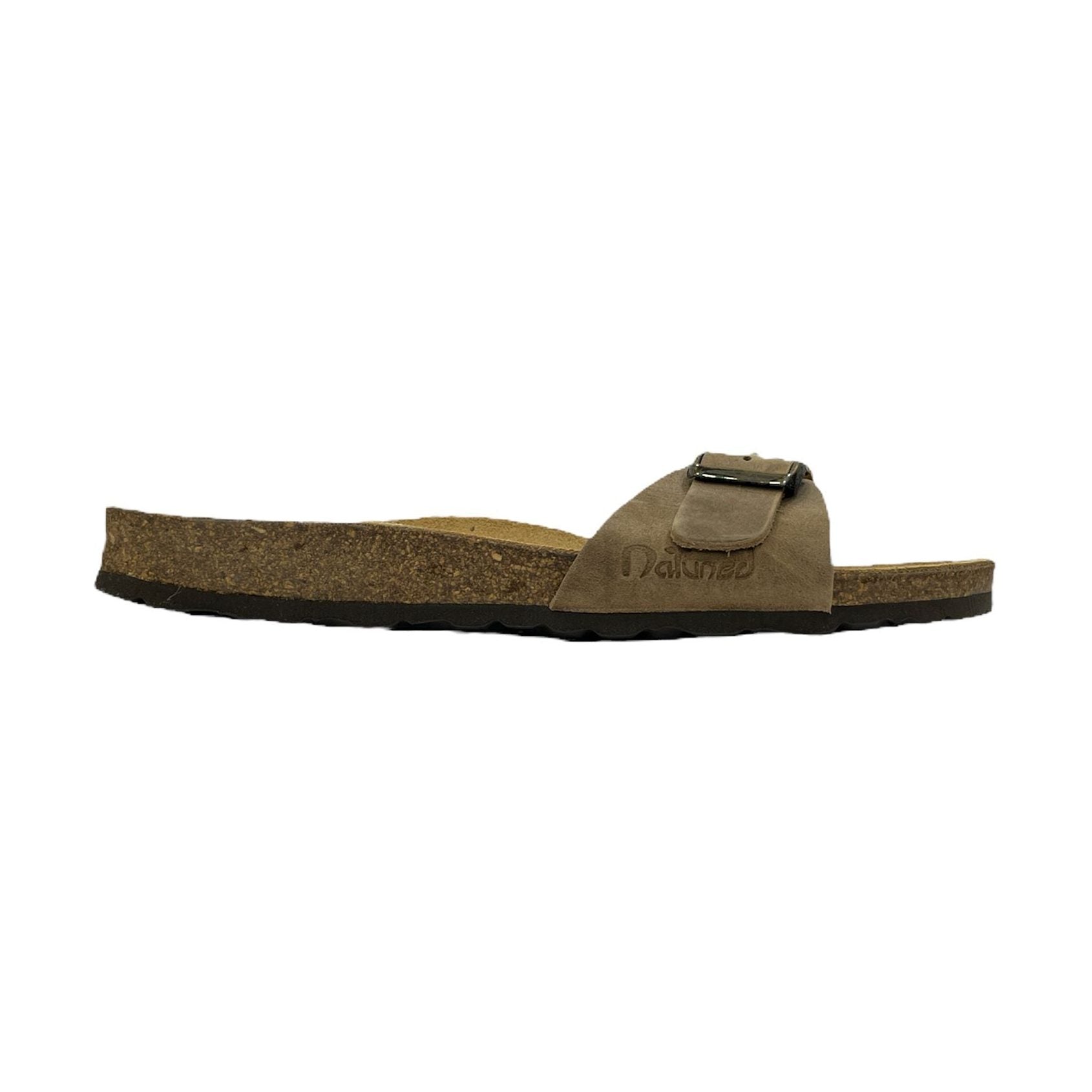 CH17-CUOIO Sandalo a fascia larga da donna e da uomo NATUNED con fibbia regolabile plantare in lattice anatomico comfort