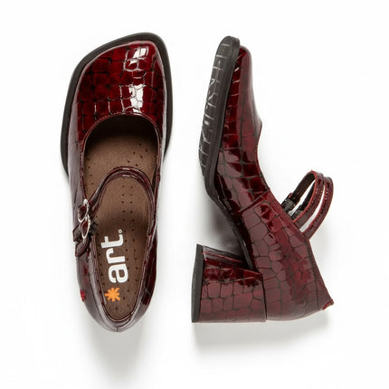 Dettaglio Mary Jane Verona ART in pelle naturale con punta arrotondata