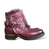 A.S.98 717204 Donna Stivaletto In Pelle Artigianale Vintage