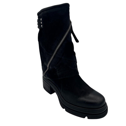 A.S.98 A89228 Donna Stivaletto In Pelle Con Borchiette