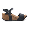 CH10 - NATUNED Sandalo a fascia larga con cinturino regolabile e zeppa da donna  plantare in lattice anatomico comfort