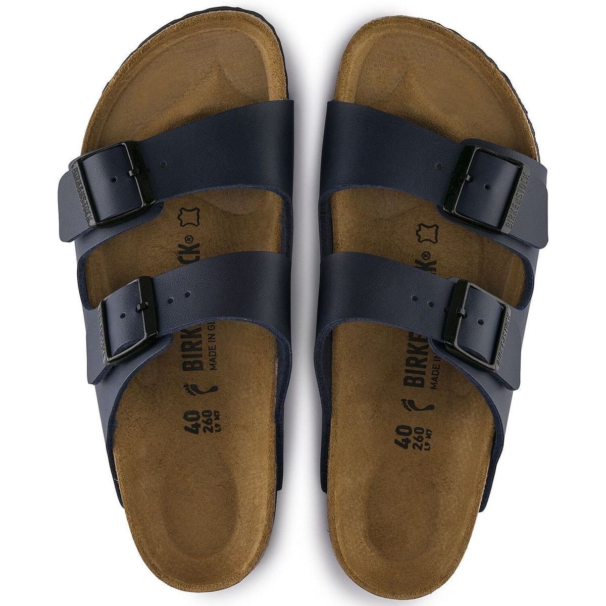 Birkenstock Arizona Pianta Larga unisex coppia sandali Birko-Flor vista prospettica