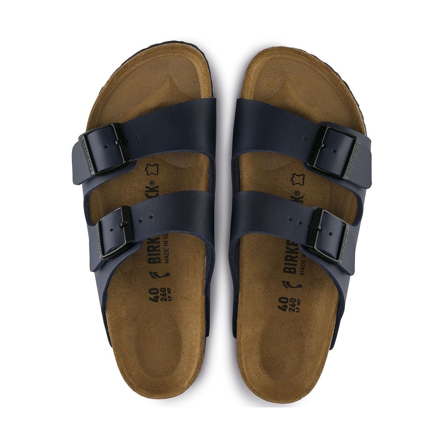 Birkenstock Arizona Pianta Larga unisex coppia sandali Birko-Flor vista prospettica