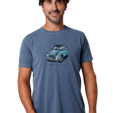 T-shirt uomo 2 CV La Nansa in cotone sostenibile