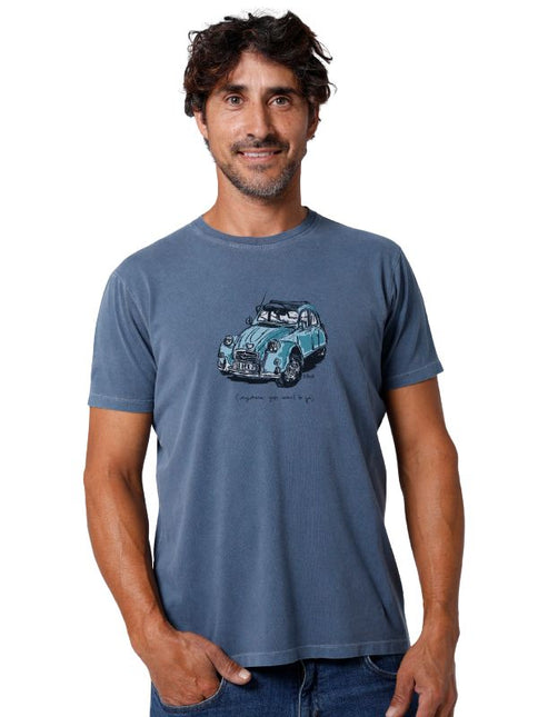 T-shirt uomo 2 CV La Nansa in cotone sostenibile