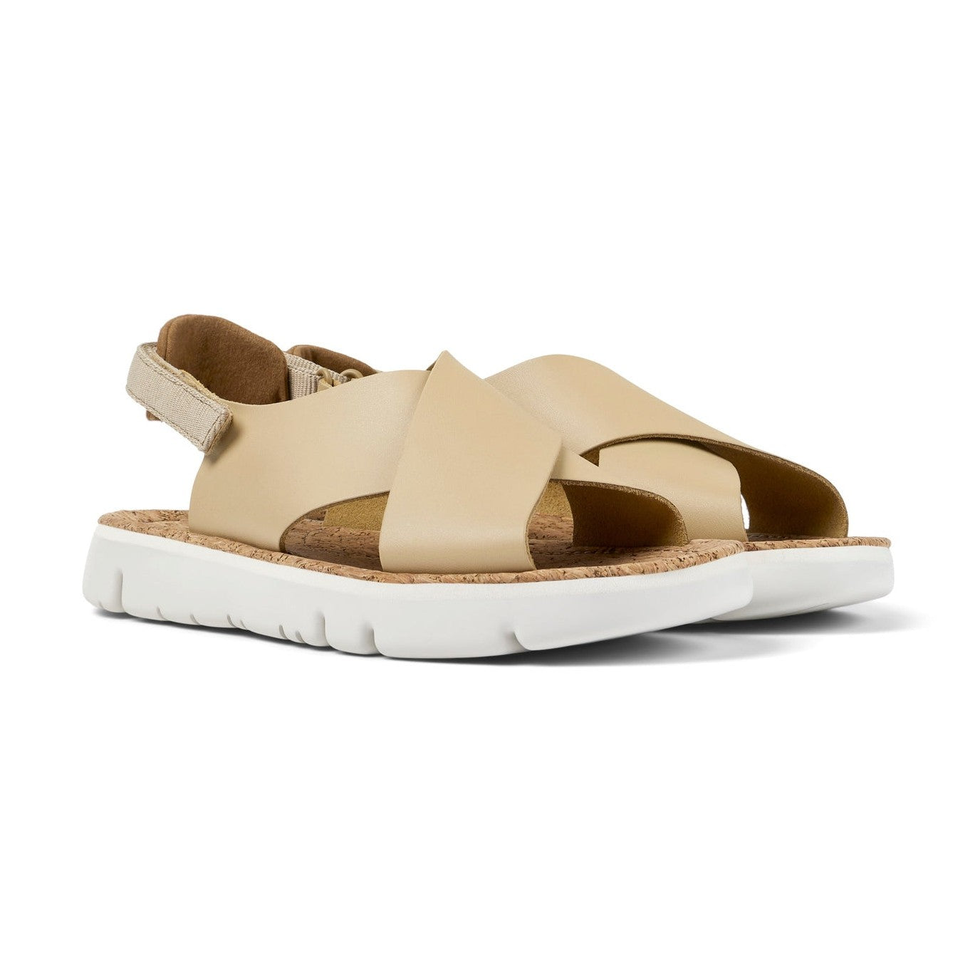 K200157 - Sandalo basso da donna con fasce intrecciate CAMPER modello ORUGA