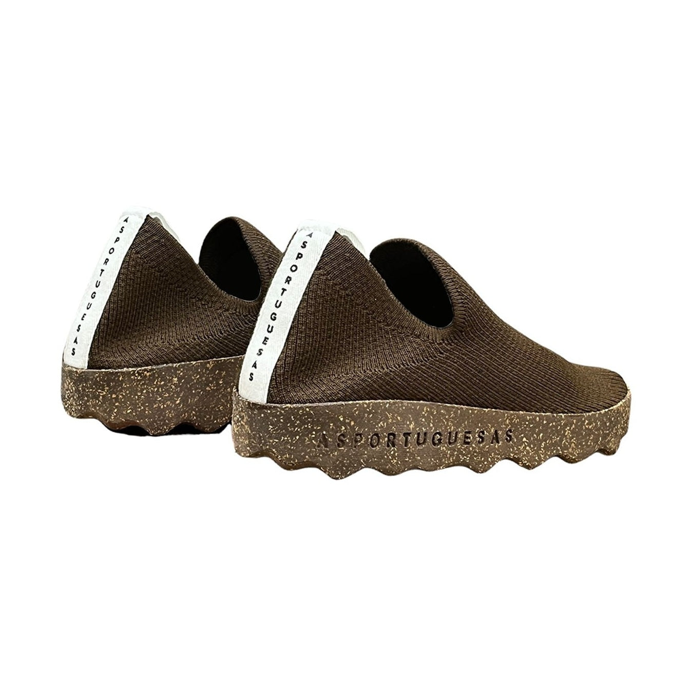 Asportuguesas Care sneaker slip-on unisex in tessuto elastico riciclato — dettaglio tirante posteriore