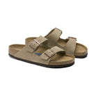 Pelle scamosciata morbida e traspirante con fibbie metalliche regolabili Birkenstock Arizona