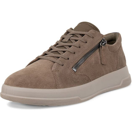 ECCO Move women's low sneakers in suede leather with side zip, laces, removable insole and FLUIDFORM™ sole
