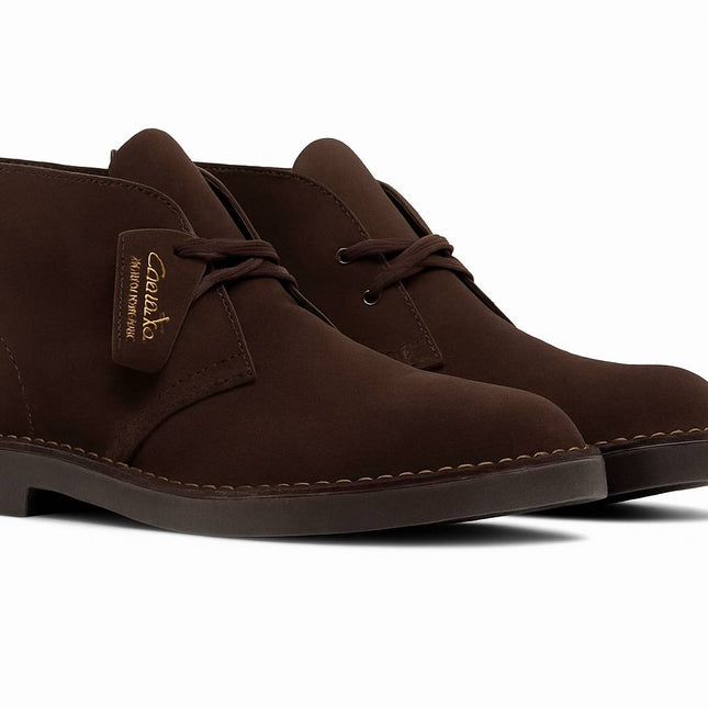 Clarks Desert Evo uomo stivaletto dettaglio tomaia in suede e cuciture artigianali