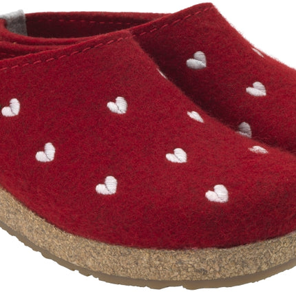 Haflinger Cuoricini clog comfort indoor slipper look