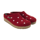 Haflinger Cuoricini Donna Sabot In Feltro Lana Cotta