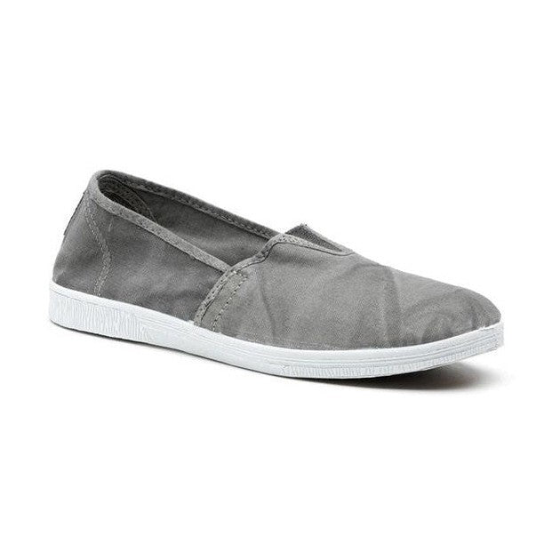 Slip on Natural World Old Bonsai donna in cotone biologico finitura vintage Old vista laterale