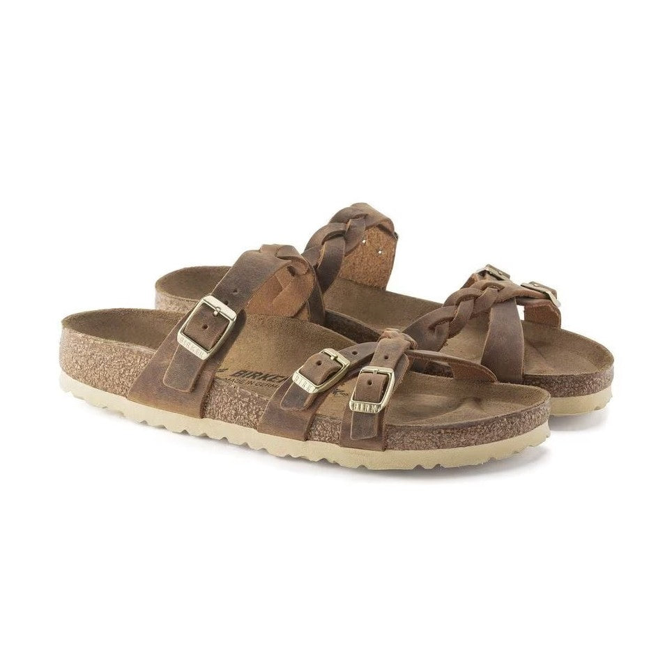 Suola EVA ammortizzante e profilo sughero Birkenstock Franca Braided donna