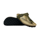 CH08 CUOIO Sandalo infradito con cinturino regolabile da donna e da uomo NATUNED plantare in lattice anatomico comfort