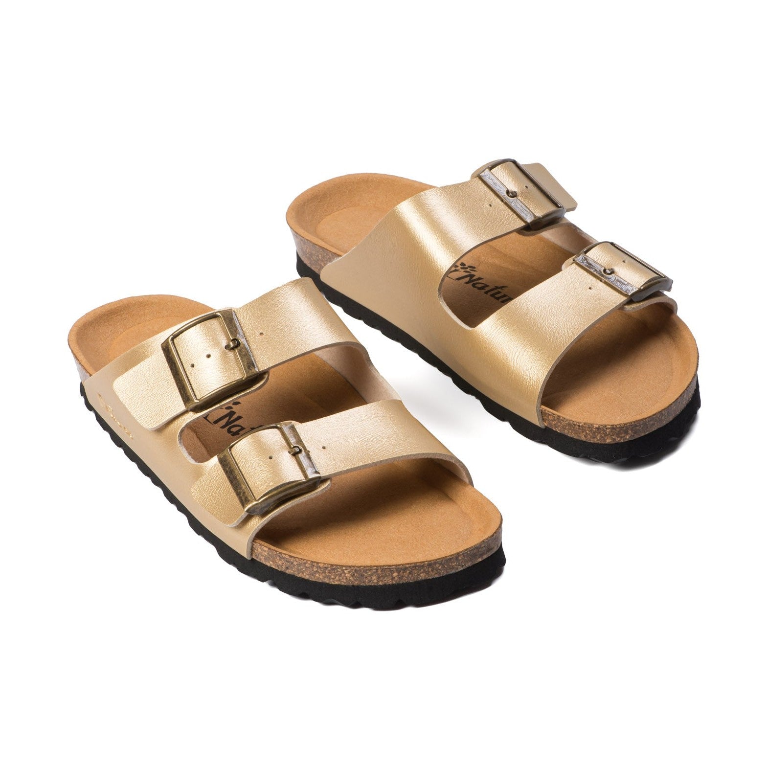 CH05 MICROFASER - Sandalo a due fasce in microfibra con cinturino regolabile da donna NATUNED