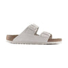 Sandalo Birkenstock Arizona donna in pelle scamosciata vellutata con plantare morbido vista laterale