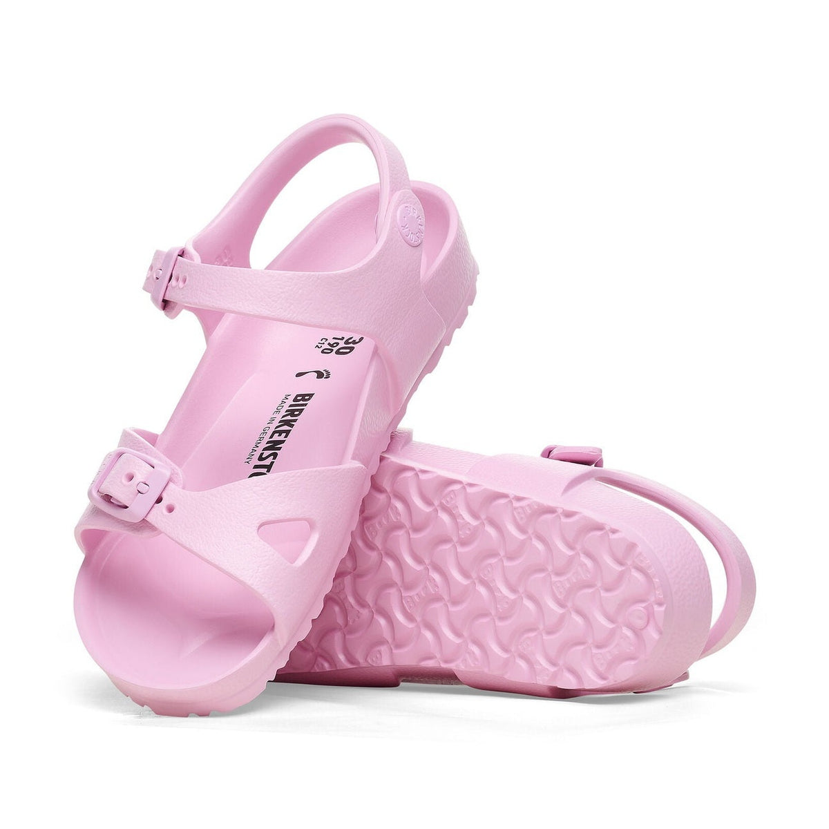 Fibbie regolabili e cinturino tallone per tenuta sicura Birkenstock Rio Kids EVA