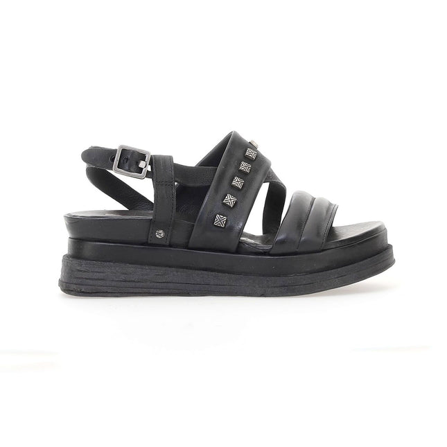 A.S.98 A15035 Donna Sandali In Pelle Con Fibbia