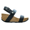 CH22 - Sandalo a fasce con cinturini regolabili e zeppa da donna NATUNED  plantare in lattice anatomico comfort
