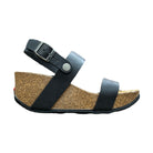 CH22 - Sandalo a fasce con cinturini regolabili e zeppa da donna NATUNED plantare in lattice anatomico comfort