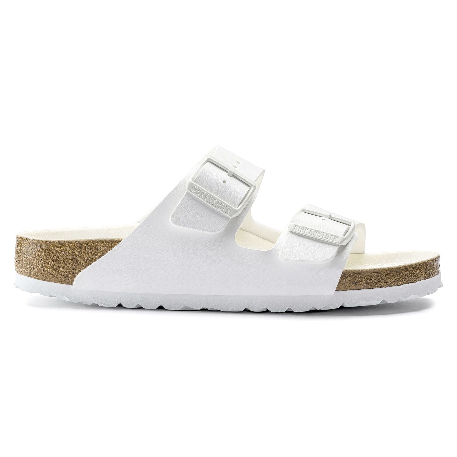 Particolare della punta del sandalo Birkenstock Arizona Donna con spazio ampio per il movimento naturale delle dita.