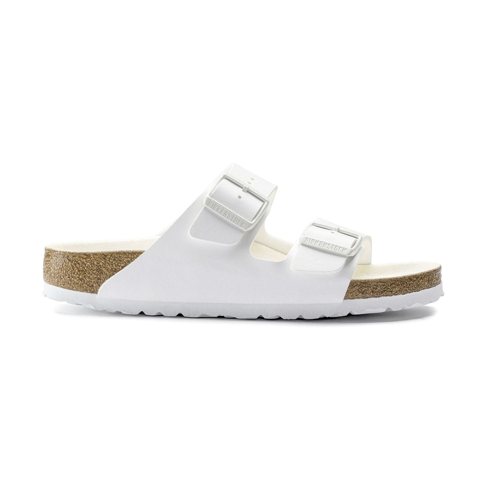 Particolare della punta del sandalo Birkenstock Arizona Donna con spazio ampio per il movimento naturale delle dita.