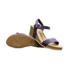 CH19 - Sandalo a fascia larga con cinturino regolabile e zeppa da donna plantare in lattice anatomico comfort