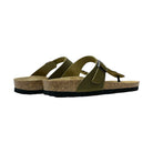 CH08 CUOIO Sandalo infradito con cinturino regolabile da donna e da uomo NATUNED plantare in lattice anatomico comfort