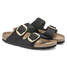 Maxi fibbie ad ardiglione in metallo su tomaia Nubuck vellutata Birkenstock Arizona Big Buckle