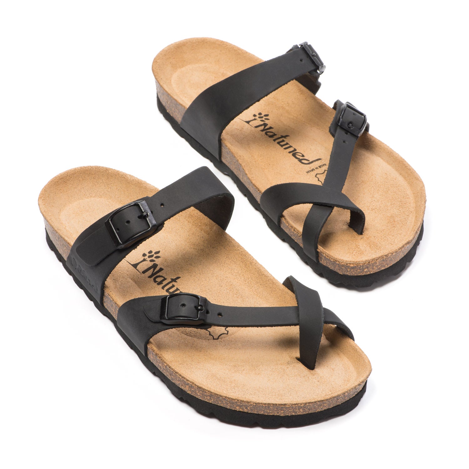 CH07 Sandalo infradito con cinturino regolabile UNISEX NATUNED plantare in lattice anatomico confort