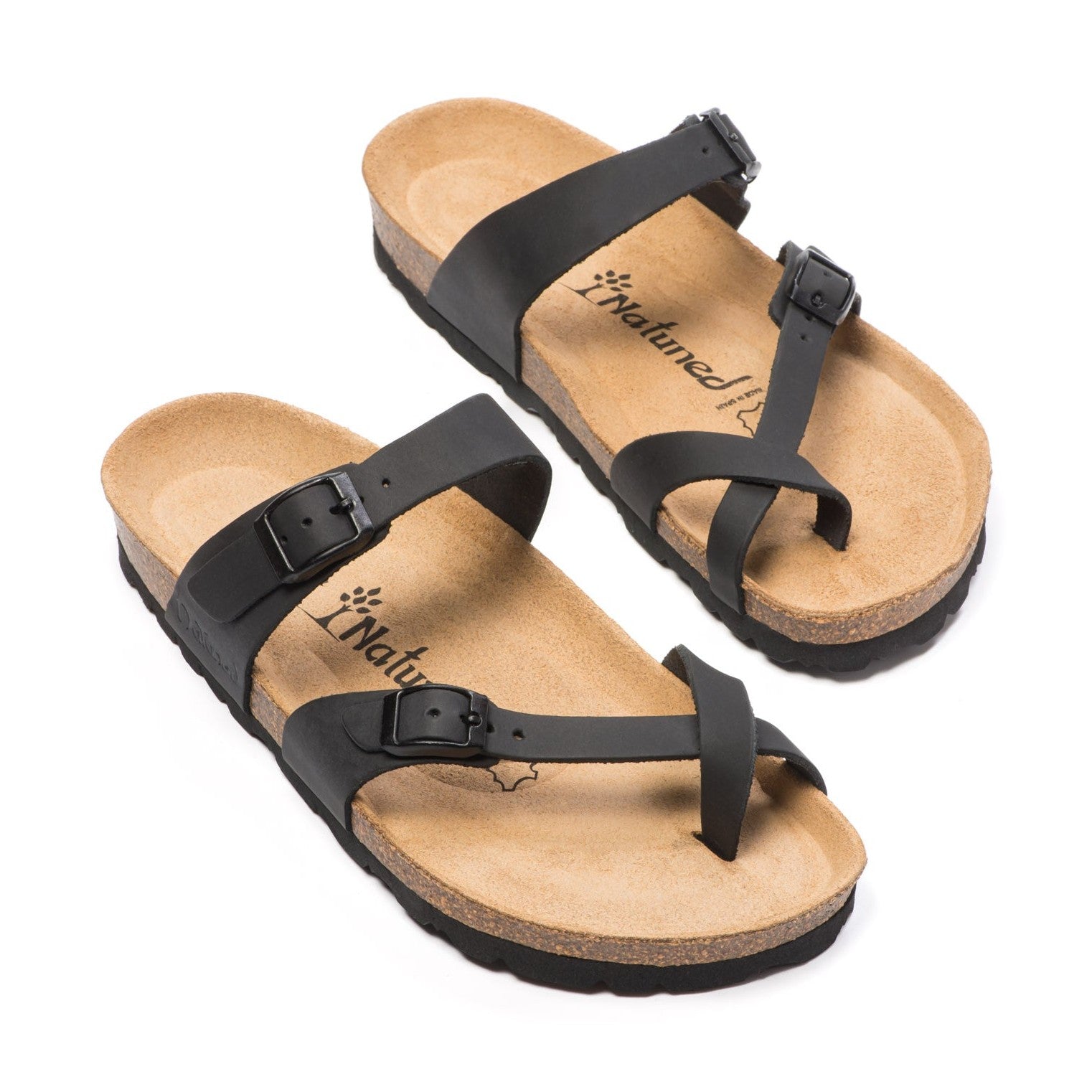 CH07 Sandalo infradito con cinturino regolabile UNISEX NATUNED plantare in lattice anatomico confort