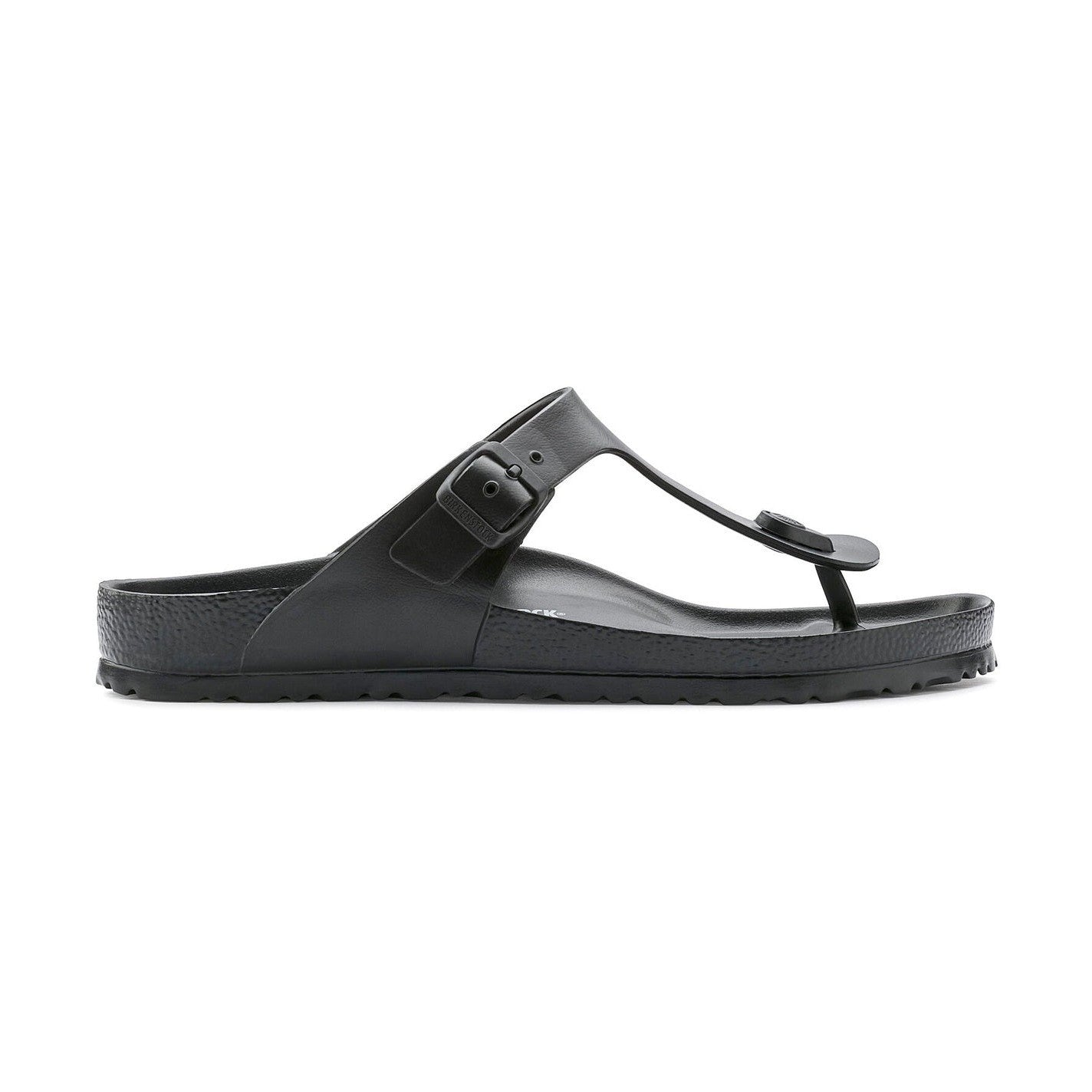 Infradito Birkenstock Gizeh EVA unisex impermeabile in gomma con fibbia regolabile vista laterale
