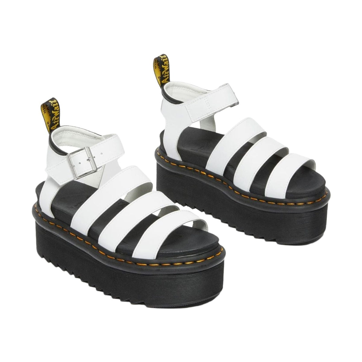 Dr. Martens Blaire Quad Donna Sandali Platform In Pelle Con Cinturino