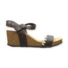 CH19 - Sandalo a fascia larga con cinturino regolabile e zeppa da donna plantare in lattice anatomico comfort