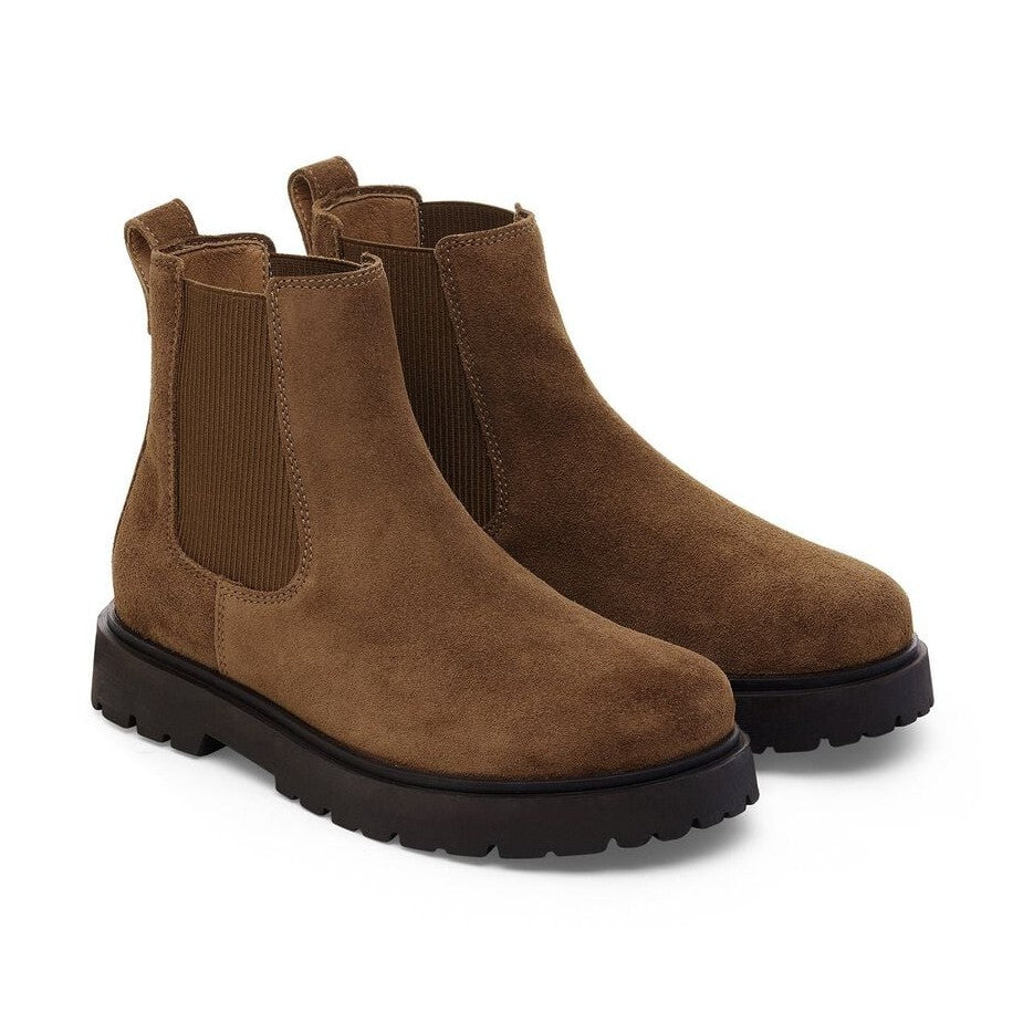 Suola in gomma caucciù con elementi in sughero e plantare Deep Blue Birkenstock Highwood Slip On uomo