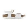 Sandalo Birkenstock Rio Kids bambina in Birko-Flor con cinturino tallone vista laterale