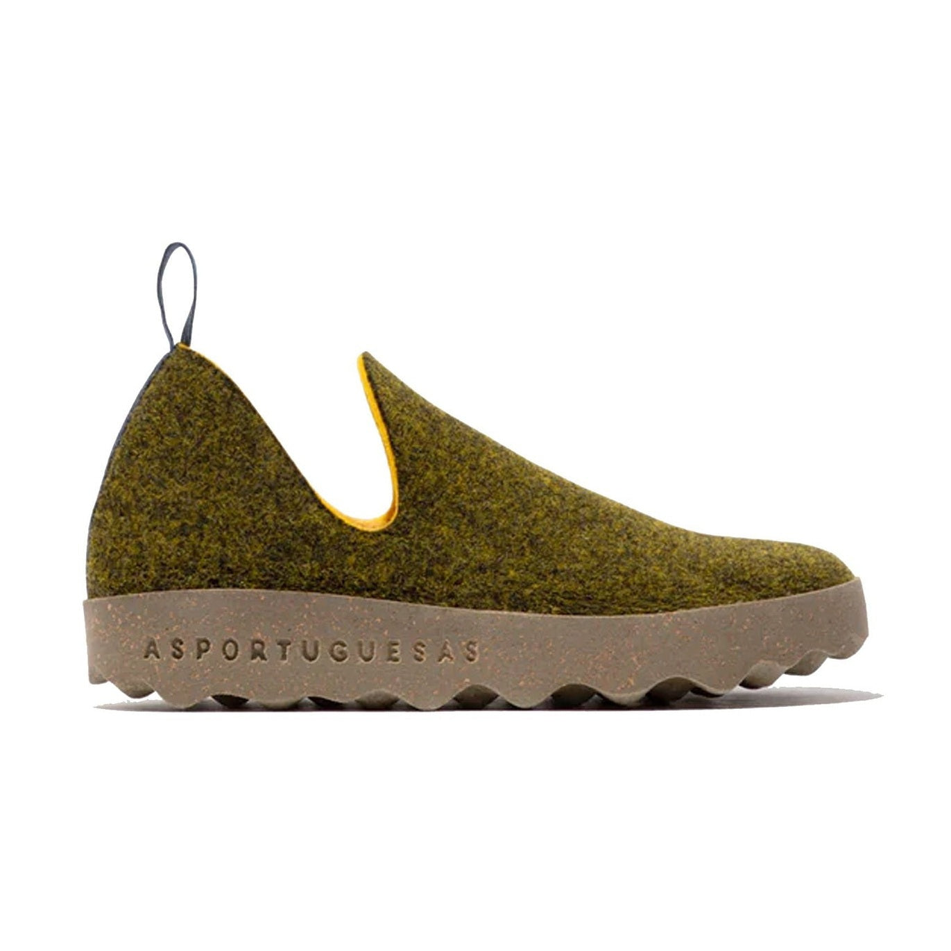 Asportuguesas City Double scarpa slip-on unisex in lana cotta — dettaglio puntale