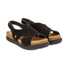 Sandalo a fasce incrociate donna ART Rhodes in pelle, vista frontale