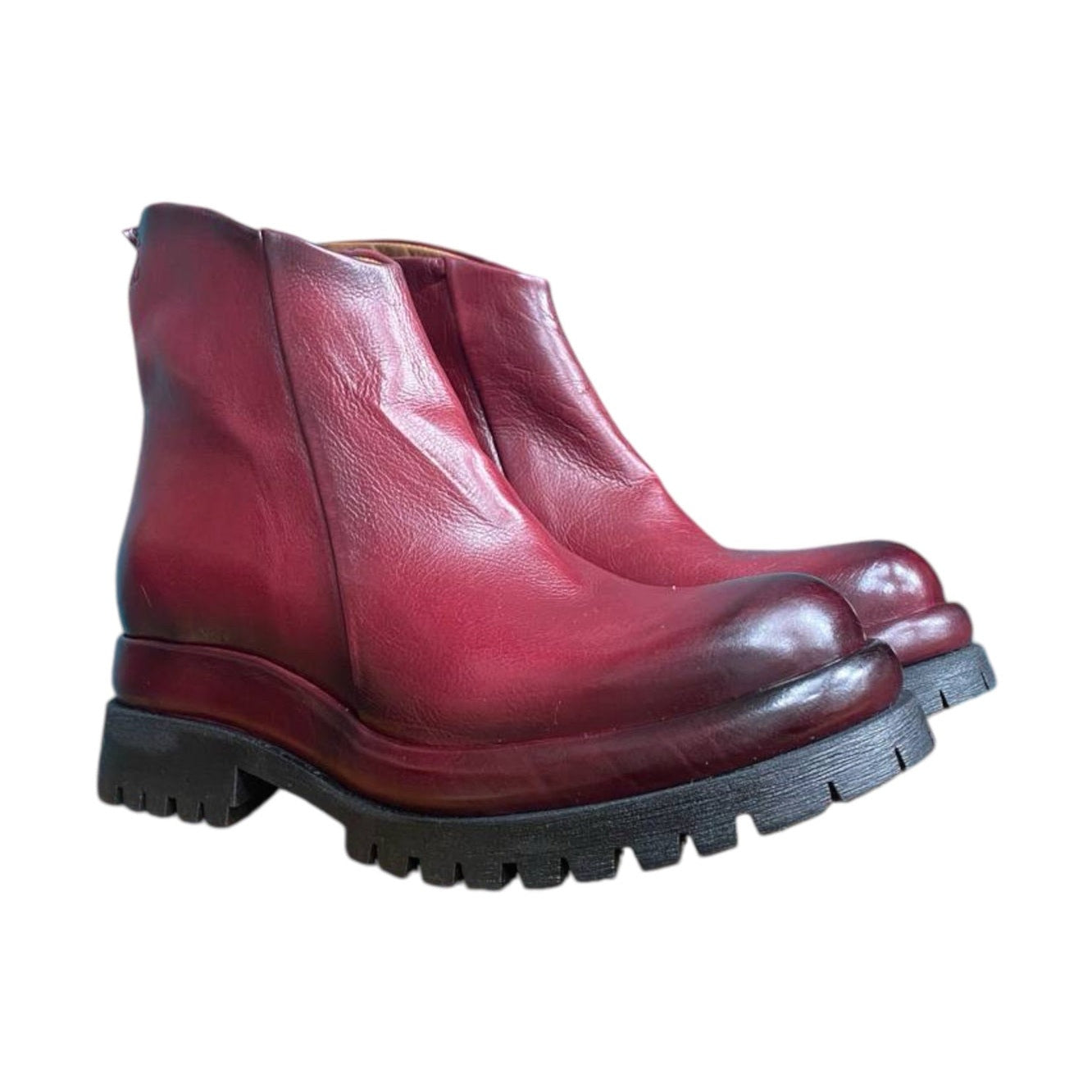 A.S.98 B51215 stivaletto donna in pelle vintage — vista laterale