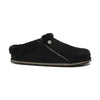 Pantofola Birkenstock Zermatt Premium donna in pelle scamosciata morbida vista laterale