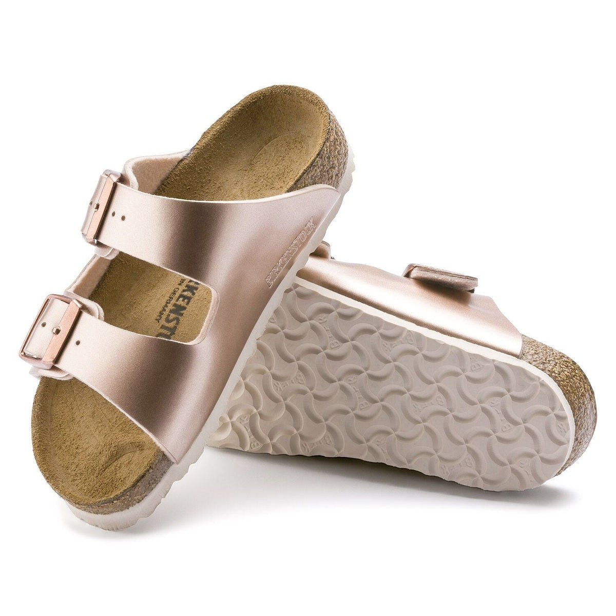 Dettaglio fibbie metalliche regolabili sandalo Birkenstock Arizona Kids