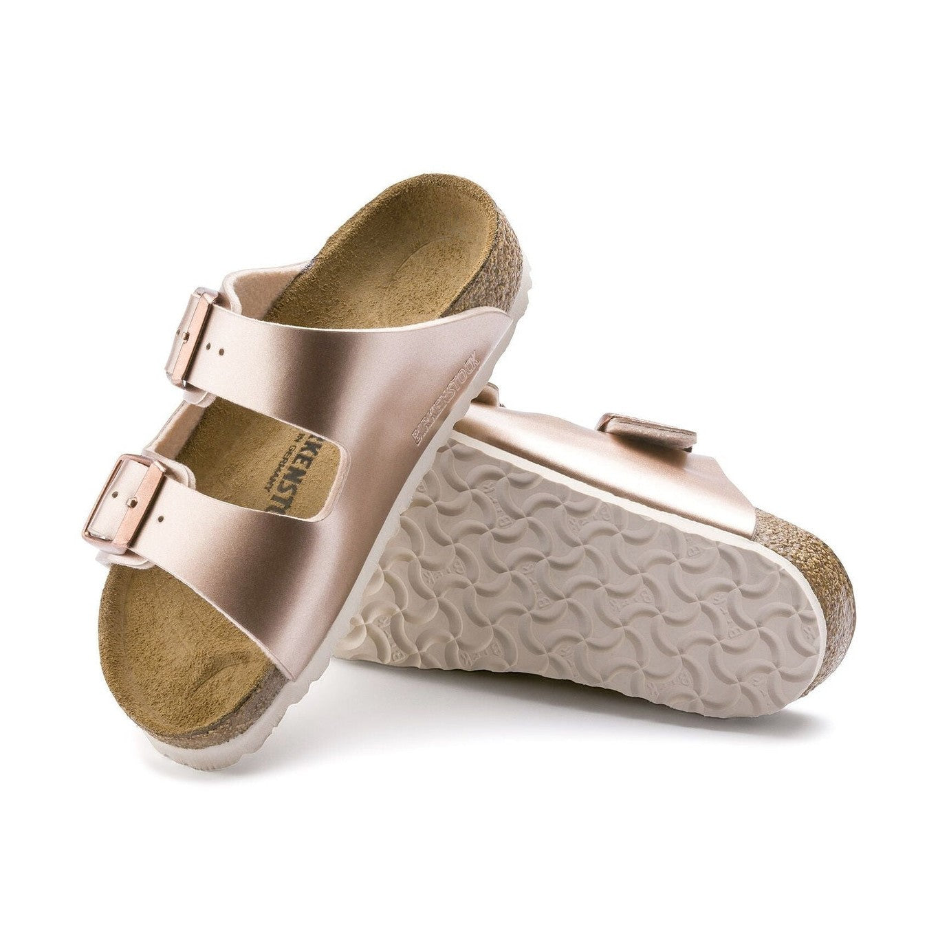Dettaglio fibbie metalliche regolabili sandalo Birkenstock Arizona Kids