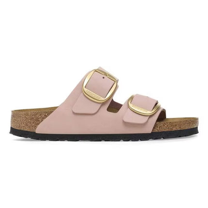 Sandalo Birkenstock Arizona Big Buckle mostrato di profilo su sfondo bianco.