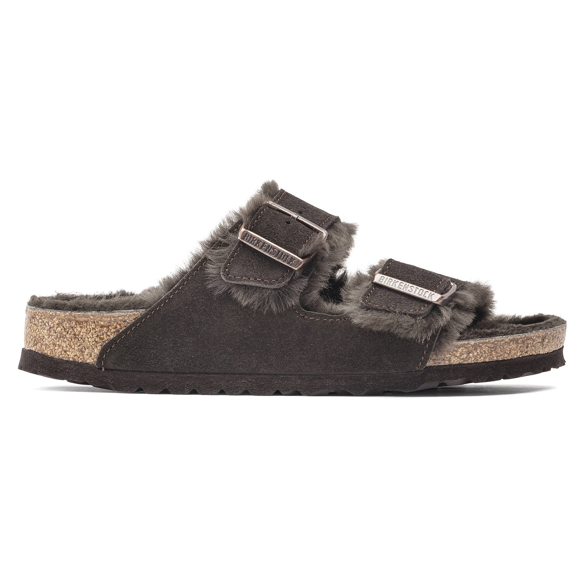 Plantare anatomico in sughero e lattice rivestito in pelliccia Birkenstock Arizona Shearling