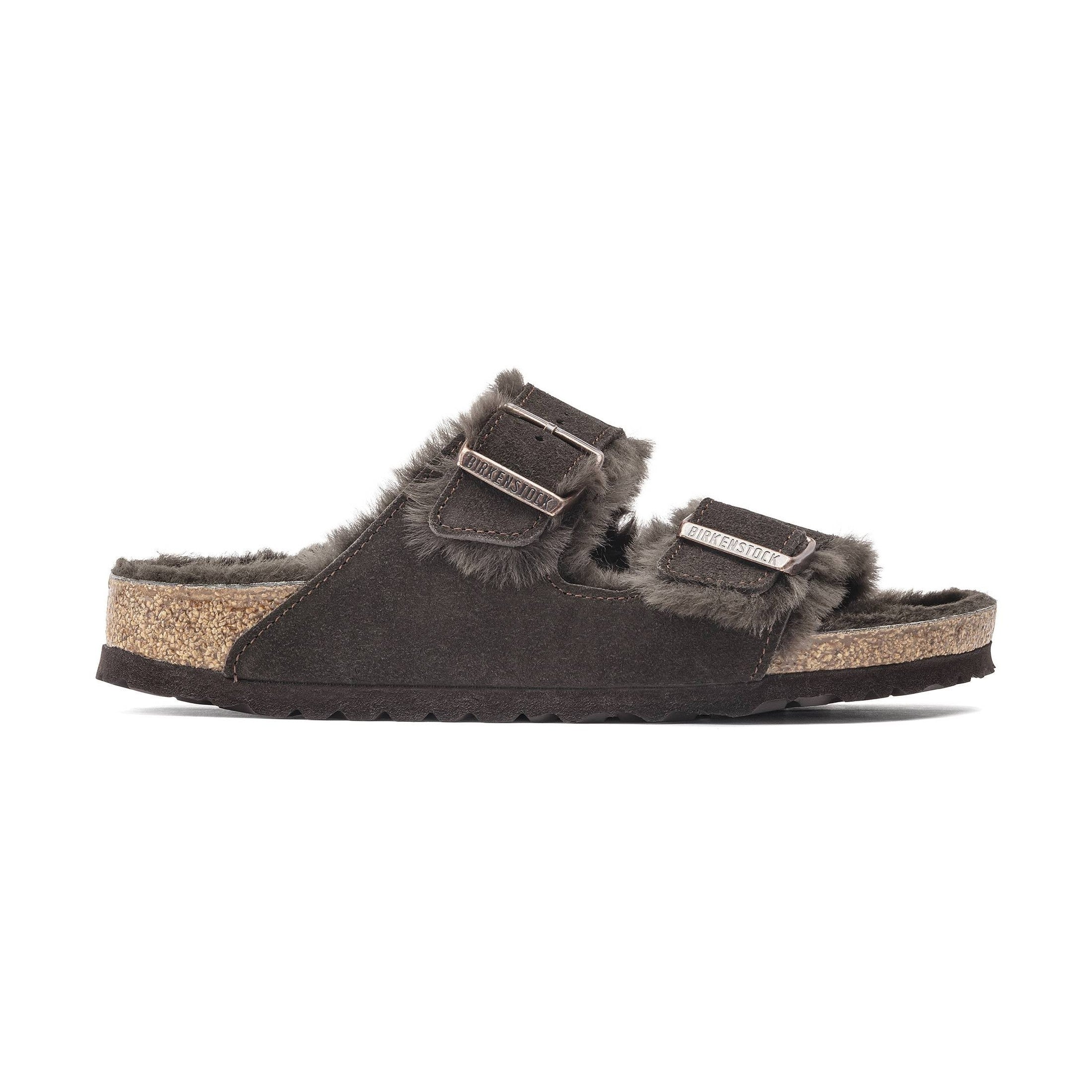 Plantare anatomico in sughero e lattice rivestito in pelliccia Birkenstock Arizona Shearling