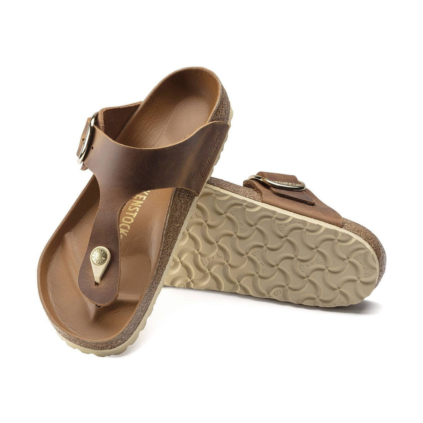 Sottopiede in pelle liscia coordinata comfort superiore Birkenstock Gizeh Big Buckle